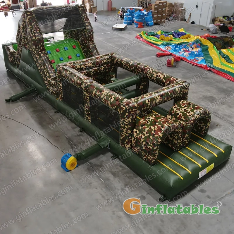 39 ft L Inflatable camouflage obstacle course