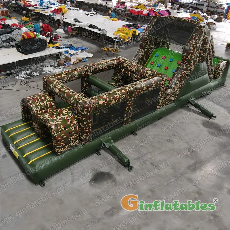 39 ft L Inflatable camouflage obstacle course