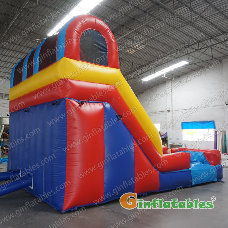 Primary Color Dual Lane Water Slide Inflatable Water Slides