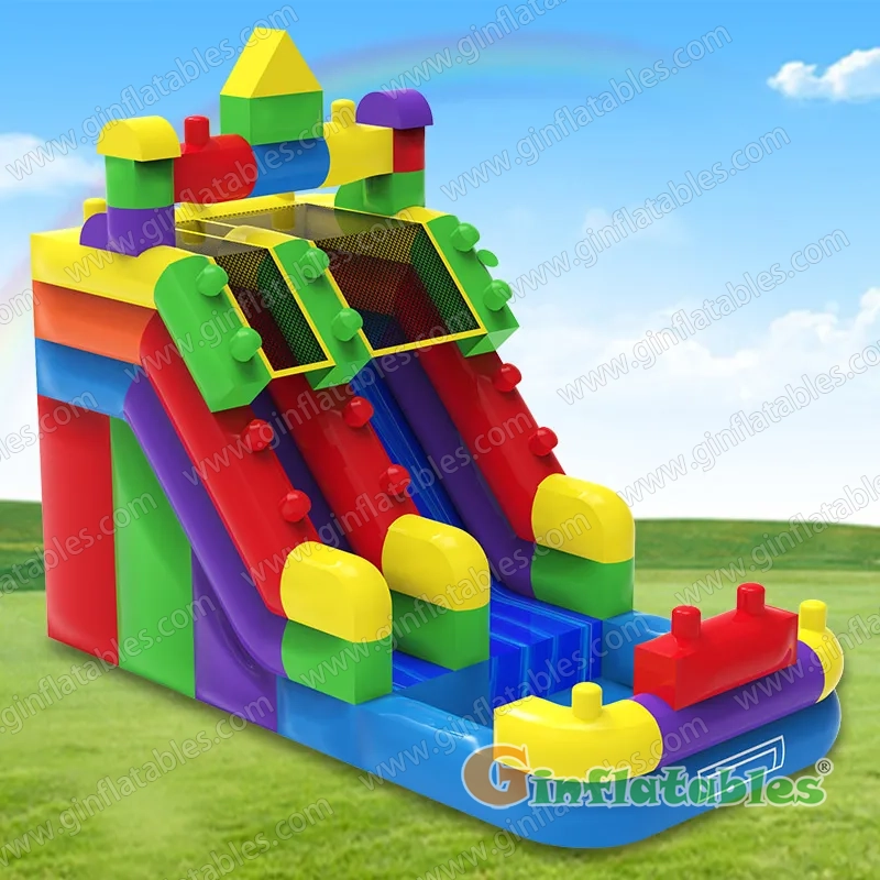 Building block water slide